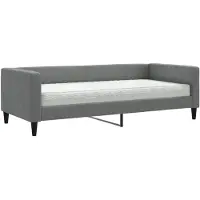 vidaXL Slaapbank met matras 90x190 cm stof donkergrijs