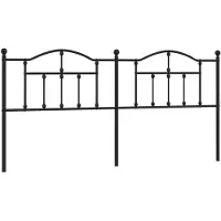 vidaXL Vervangend hoofdbord 193 cm metaal zwart