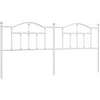 vidaXL Vervangend hoofdbord 200 cm metaal wit
