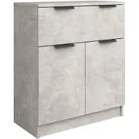 vidaXL - Dressoir - 60x30x70 - cm - bewerkt - hout - betongrijs