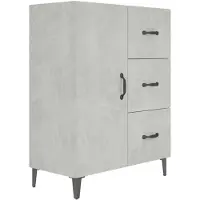 vidaXL Dressoir 69,5x34x90 cm bewerkt hout betongrijs
