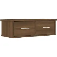 vidaXL Wandkast 60x26x18,5 cm bewerkt hout bruin eikenkleur