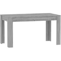 vidaXL Eettafel 140x74,5x76 cm bewerkt hout grijs sonoma eikenkleurig