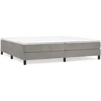 vidaXL Boxspring bed 200x200 cm fluweel lichtgrijs