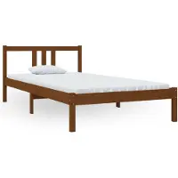 vidaXL Massief houten bed, honingbruin, 100x200 cm