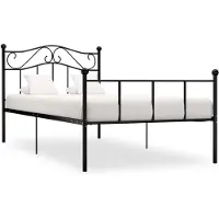 vidaXL Bedframe metaal zwart 100x200 cm