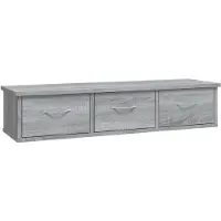 vidaXL Wandkast 88x26x18,5 cm bewerkt hout grijs sonoma eikenkleurig