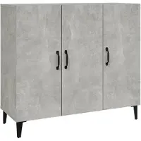 vidaXL Dressoir 90x34x80 cm bewerkt hout betongrijs
