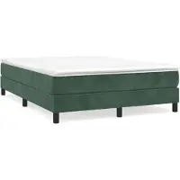 vidaXL Boxspring bed 140x200 cm fluweel donkergroen