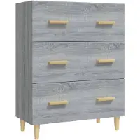 vidaXL Dressoir 70x34x90 cm bewerkt hout grijs sonoma eikenkleurig