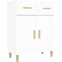 vidaXL Dressoir 69,5x34x89 cm bewerkt hout wit