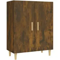 vidaXL Dressoir 70x34x90 cm bewerkt hout gerookt eikenkleurig