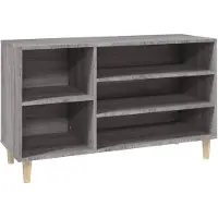 vidaXL Schoenenkast 102x36x60 cm bewerkt hout sonoma grijs