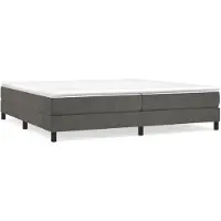 vidaXL Boxspring met matras fluweel donkergrijs 200x200 cm