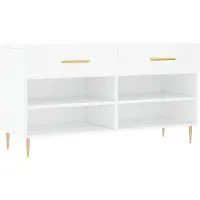 vidaXL Schoenenbank 102x35x55 cm bewerkt hout wit