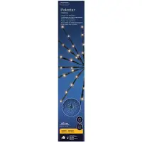 Lumineo Poolster kerstverlichting op batterijen | Ø 45 cm | Warm wit | 60 leds |