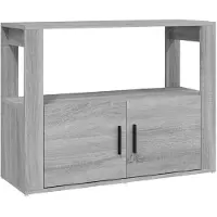 vidaXL Dressoir 80x30x60 cm bewerkt hout grijs sonoma eikenkleurig