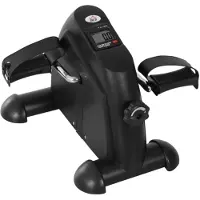Zenzee Hometrainer - Opvouwbaar - Mini Fietsapparaat - Fitness - Fietstrainer met LCD-display - metaal - zwart 39 x 40 x...