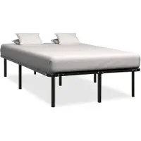 vidaXL Bedframe metaal zwart 140x200 cm