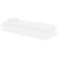 vidaXL Bedframe massief hout wit 75x190 cm