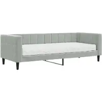 vidaXL Slaapbank met matras 80x200 cm fluweel lichtgrijs