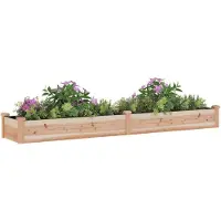 vidaXL Plantenbak verhoogd met voering 240x45x25 cm massief vurenhout