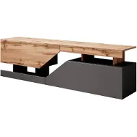 Meubella | TV-Meubel antraciet eiken 160x35x46 staand