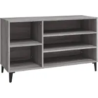 vidaXL Schoenenkast 102x36x60 cm bewerkt hout sonoma grijs