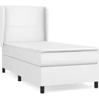 vidaXL Boxspring met matras kunstleer wit 80x200 cm