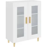 vidaXL Dressoir 69,5x34x90 cm bewerkt hout wit