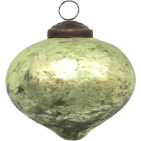 Clayre & Eef Kerstbal Ø 7 cm Groen Glas Kerstdecoratie Groen Kerstdecoratie