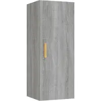 vidaXL Wandkast 34,5x34x90 cm bewerkt hout grijs sonoma eikenkleurig