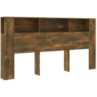 vidaXL Hoofdbordkast 200x18,5x104,5 cm gerookt eikenkleurig