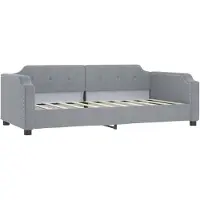 vidaXL Slaapbank 90x190 cm stof lichtgrijs