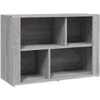 vidaXL Dressoir 80x30x54 cm bewerkt hout grijs sonoma eikenkleurig