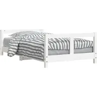 vidaXL Kinderbed, wit, 80x160 cm, massief grenenhout