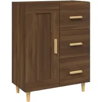 vidaXL Dressoir 69,5x34x90 cm bewerkt hout bruin eikenkleur