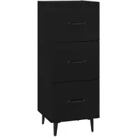 vidaXL Dressoir 34,5x34x90 cm bewerkt hout zwart