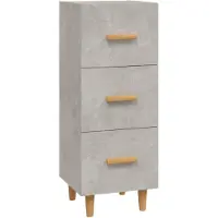 vidaXL Dressoir 34,5x34x90 cm bewerkt hout betongrijs