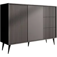 Meubella | Dressoir antraciet 135x40cm zwart