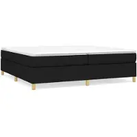 vidaXL Boxspring met matras stof zwart 200x200 cm