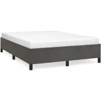 vidaXL Bedframe zonder matras 140x190 cm fluweel donkergrijs