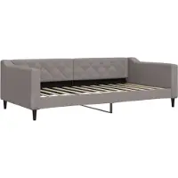 vidaXL Slaapbank 100x200 cm stof taupe