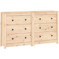 vidaXL Dressoir 140x35x80 cm massief grenenhout