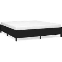 vidaXL Bedframe zonder matras stof zwart 180x200 cm