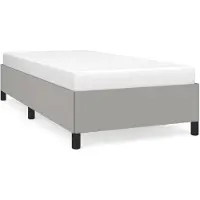 vidaXL Bedframe zonder matras 100x200 cm stof lichtgrijs