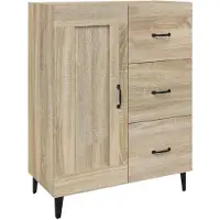 vidaXL Dressoir 69,5x34x90 cm bewerkt hout sonoma eikenkleurig