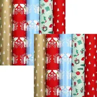Benza COSY COTTAGE cadeaupapier - kerstpapier inpakpapier - 2 meter x 70 cm - 10 rollen