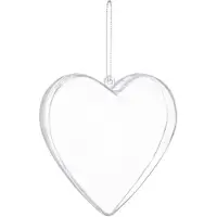 Springos Hobby/DIY Kersthart 1 Stuk 8 cm Transparant