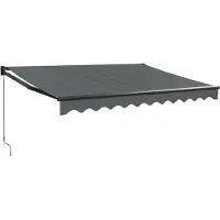 vidaXL Luifel uittrekbaar 3x2,5 m stof en aluminium antracietkleurig